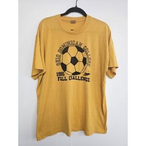 Vintage Ohio Dominican College Shirt Mens XL Gold 1995 Fall Challenge Soccer 90s